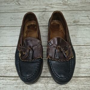 Allen Edmonds Black And Brown Tassel Slip On Loafers Size 11
